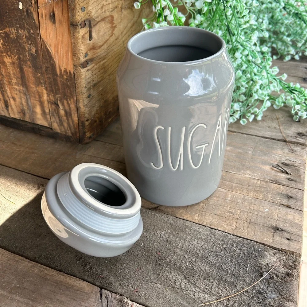 Rae Dunn Gray SUGAR canister- excellent shape - Picture 4 of 4